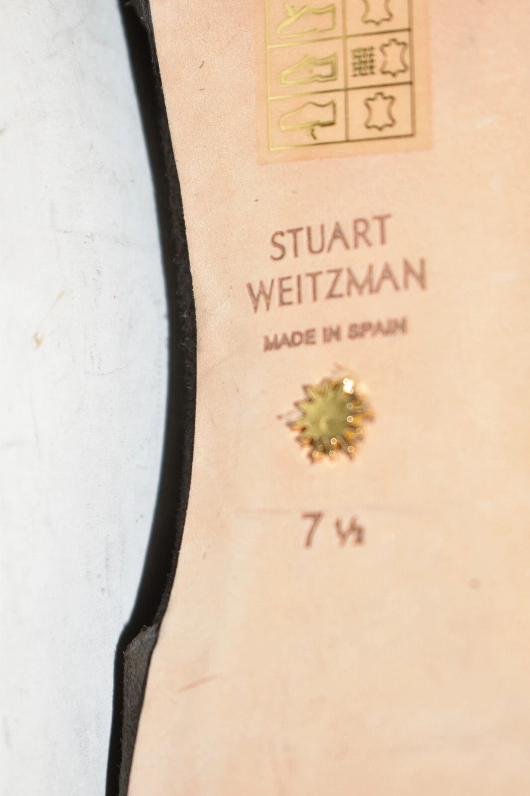 $650 Stuart Weitzman AUDREY 75 Ankle Bootie CHARCOAL SOCK SUEDE HEEL 7.5 (PB26)