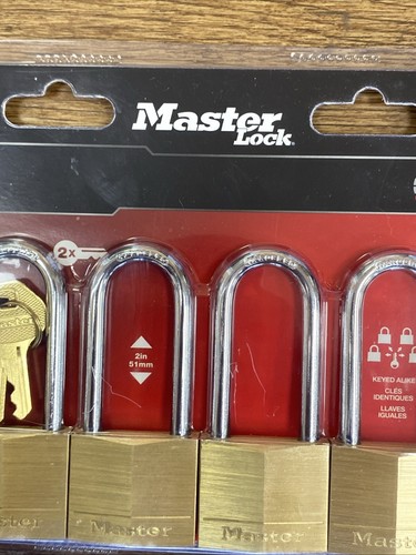 Master Lock 140QLH Solid Brass Keyed-Alike Wide Padlock 1-9/16 in. - Picture 2 of 14