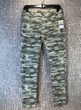LUCKY BRAND Youth Girls Green Jeggings Jeans XLARG, 16 Army Camo 29X28 NWT