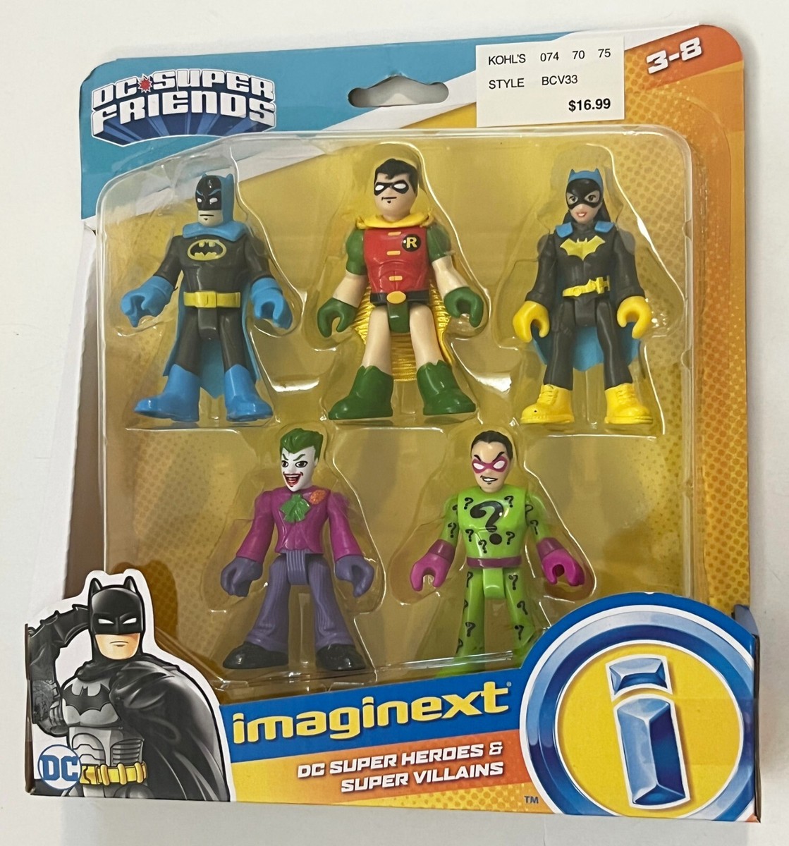 Imaginext Batman, Robin, Batgirl, Joker & Riddler DC Classic 5