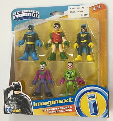 Imaginext Batman, Robin, Batgirl, Joker & Riddler DC Classic 5