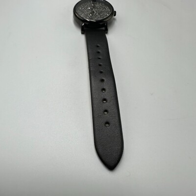 Timex Crystal Opulence Watch Women 38mm Black Bling Leather‎ Band New Battery Timex Crystal Opulence Watch Women Black Leather Band New  main image 3