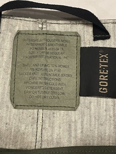 Military Nomex Gore-Tex Green Outer Shell Waterproof Jacket Pant Set XL - Picture 14 of 15