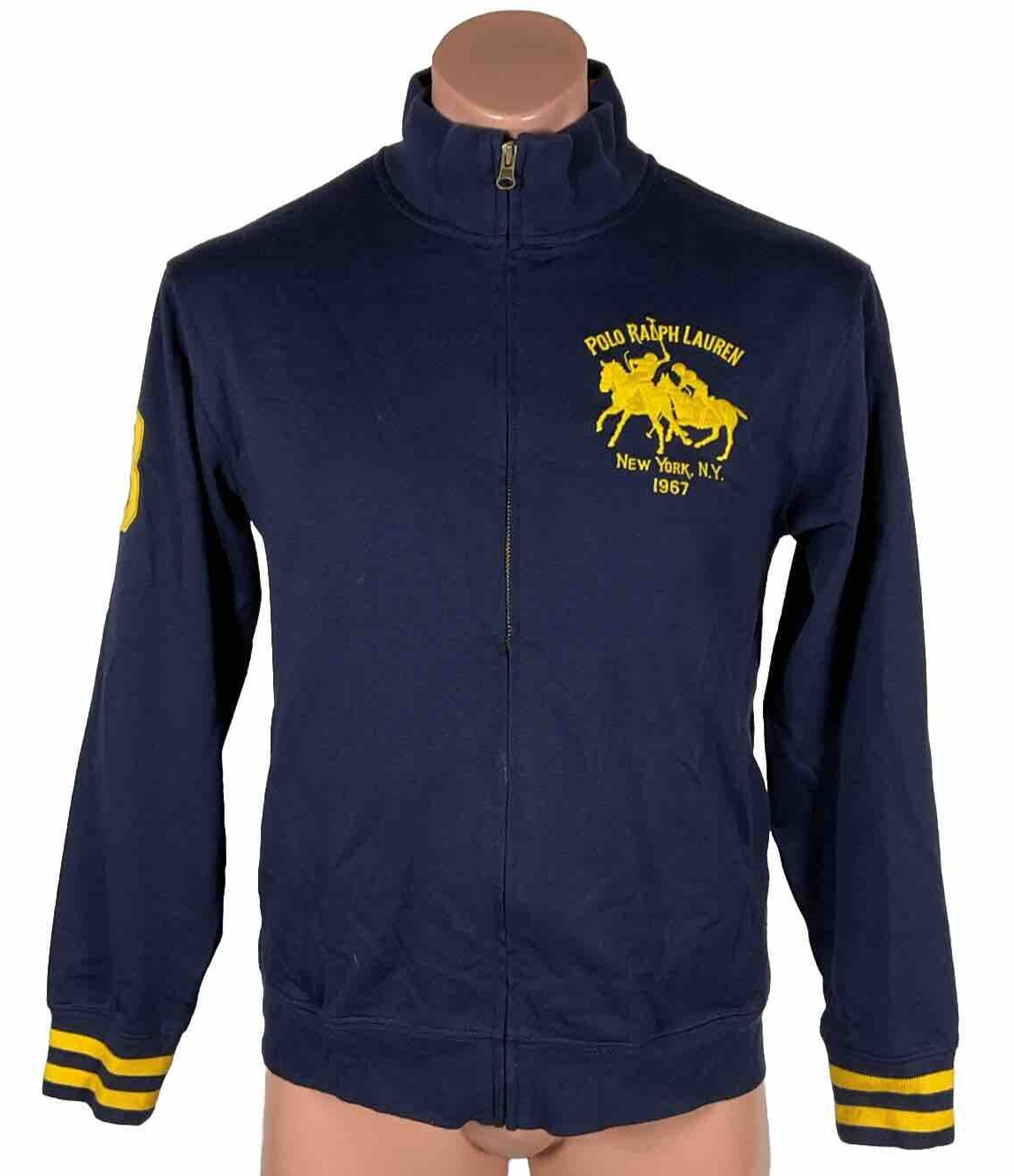 Felpa vintage anni 90 y2k Polo Ralph Lauren Equestrian New York 1967 S zip BIG PONY