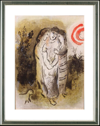 Marc Chagall (1887-1985), Naomi und ihre Schwiegertöchter, 1960  - gerahmt - 第 1/1 張圖片