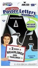 ArtSkills 4" and 2.5" Black Project Letters Combo Pack, 150 Pieces