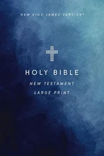 NKJV Large Print Outreach New Testament Bible, Cross Softcover - Thomas Nelson