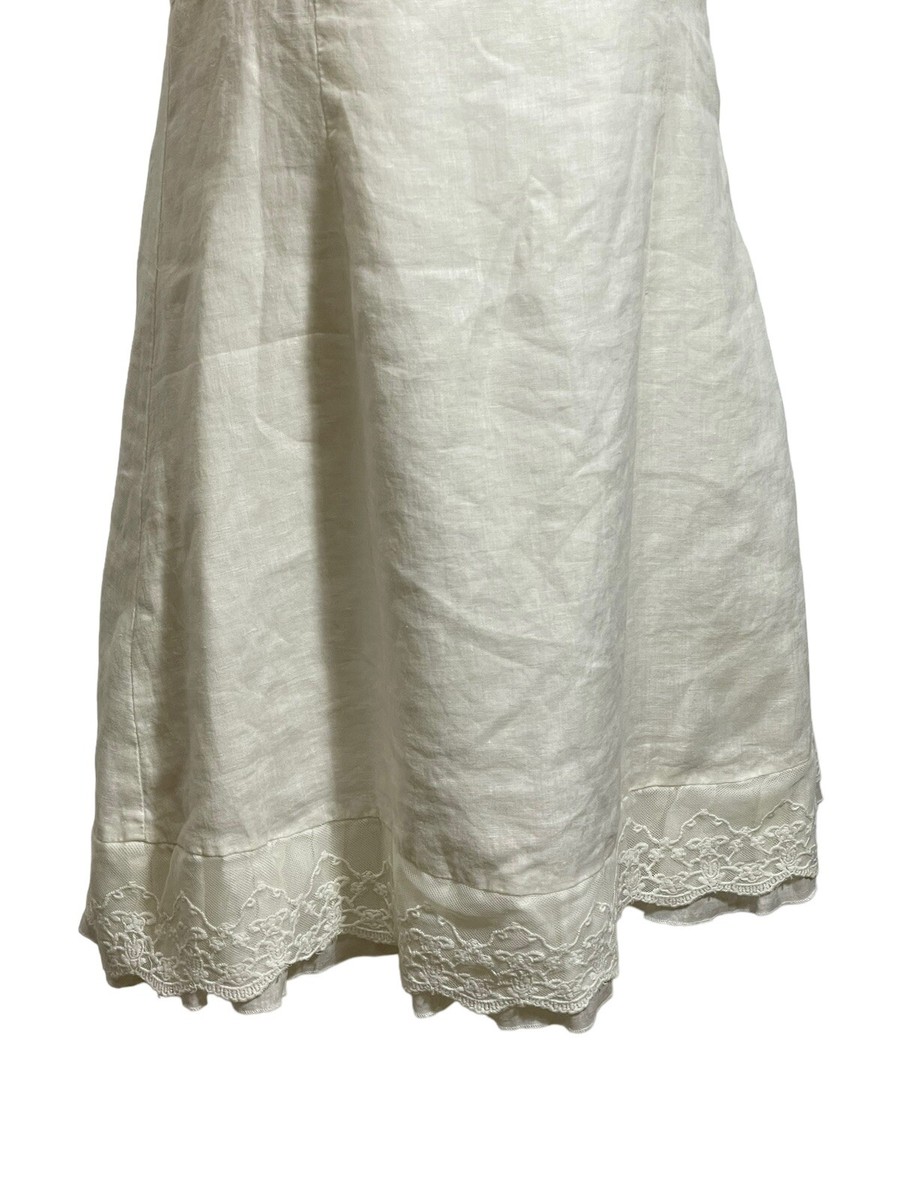 cynthia rowley white linen dress Cynthia Rowley Long-Sleeve Embroidered Cutwork Linen Button-Front Mini Dress