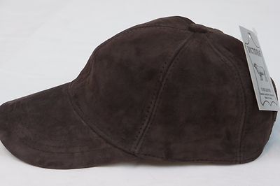REAL Lambskin Suede Leather Baseball Cap Hat Biker Trucker Sport Visor 10 COLORS