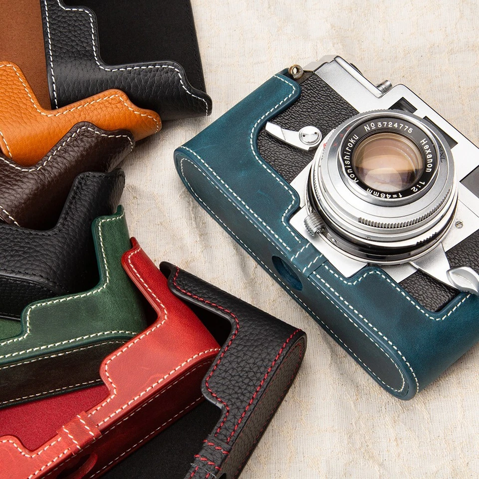 ARTFOTO For Konica IIIA Handmade Genuine Real Leather Half Camera Case Bag Cover