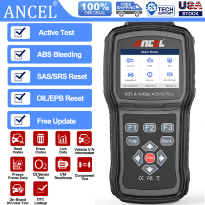 ANCEL AD610 Plus+ OBDII Scanner ABS SRS Airbag Light Re | B2B Liquidation