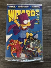1993 Wizard Magazine #28 Bartman The Simpsons Cover John Byrne Sealed w/ Cards