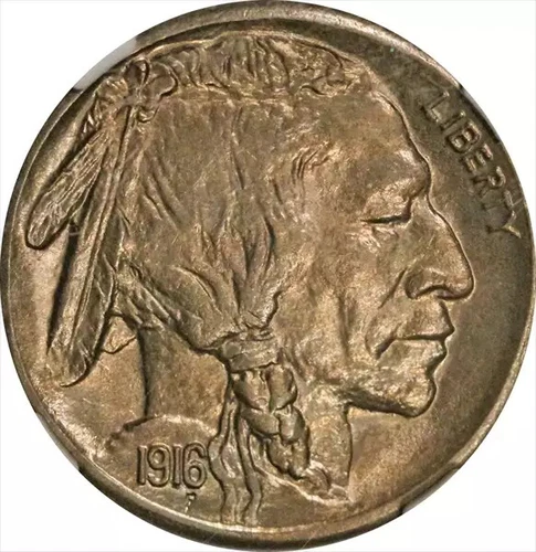 1916-S Buffalo Nickel NGC MS65