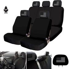 For Subaru Car Seat Covers Set Black Car Truck SUV Full Set w/ Gift
