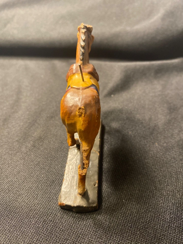 Lot 4 Lineol Elastolin Husso Germany Toy Soldiers Horse Figures German WW2 - Image 4 of 4