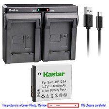 Kastar Battery Dual USB Charger for Samsung IA-BP125A Samsung HMX-F920 Camera