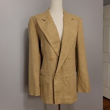 Ralph Lauren Purple Label Antonine Tweed Jacket Womens 10 Silk Linen 2,290