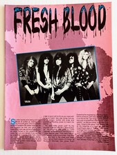 VAIN~VINTAGE 1989 FULL PAGE MAGAZINE ARTICLE POSTER PINUP CLIPPING~GLAM METAL