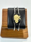 PIRATE SKULL HEAD SPRING BRACELET Costume Jewelry Skeleton Voodoo Silver Tone