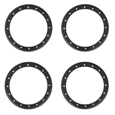 Full Set of System 3 SB-4 & SB-6 15" Beadlock Rings Black (4)