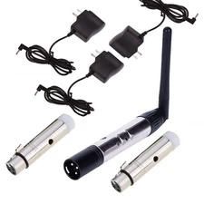 Donner Wireless DMX512 Transmitter + 2 Receivers DJ 2.4G DMX Wireless Controller
