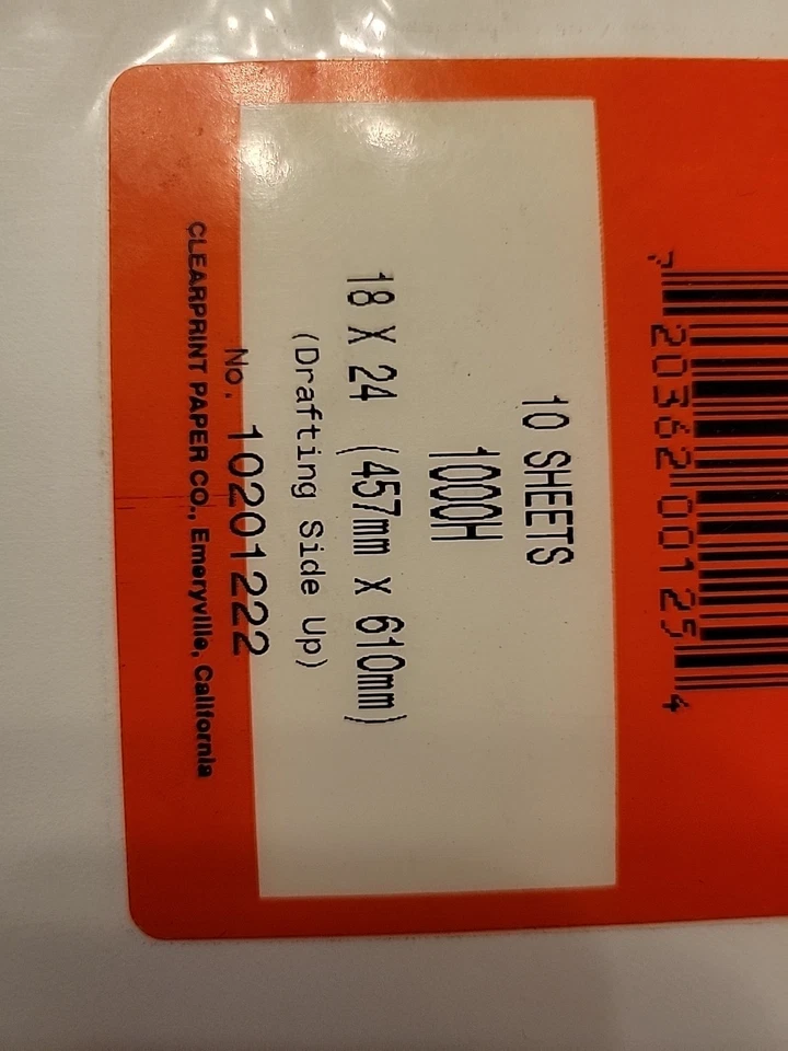 Nuevo de Lote Antiguo - Dibujo y Diseño Transparente Vitela Desvanecida 16 lb - 10 Hojas 18x24 Foto 4 de 4