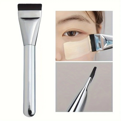 2pcs Oval Foundation Makeup Brush Set Ultra Fine Contour Tools  Face Contouring