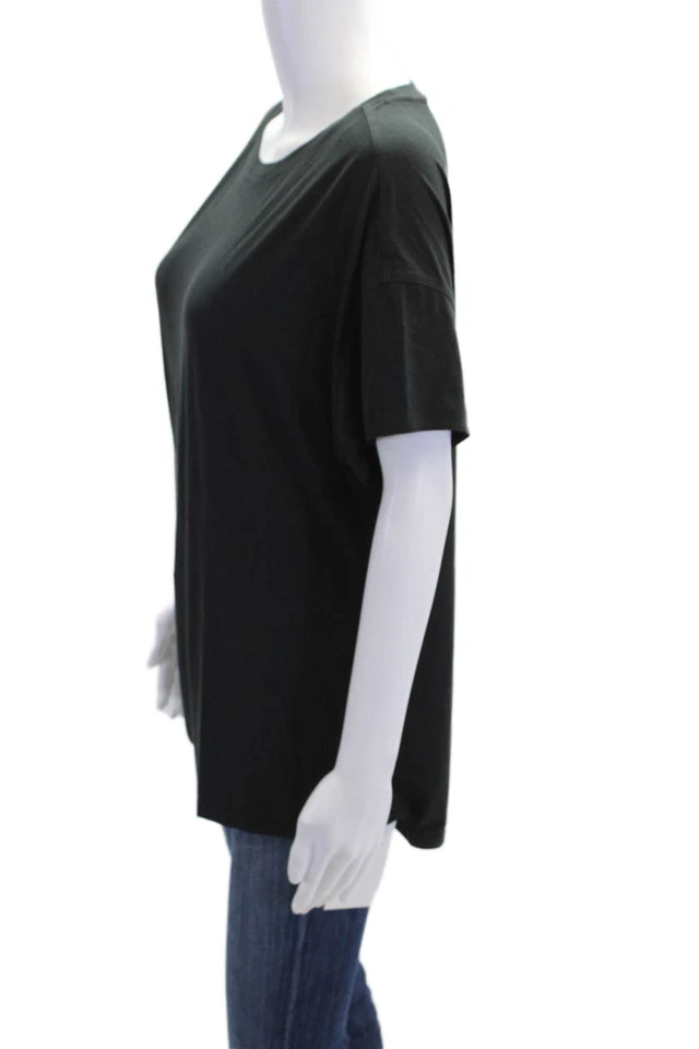 Top informal manga corta cuello redondo de algodón negro talla L Kit And Ace para mujer Foto 2 de 4