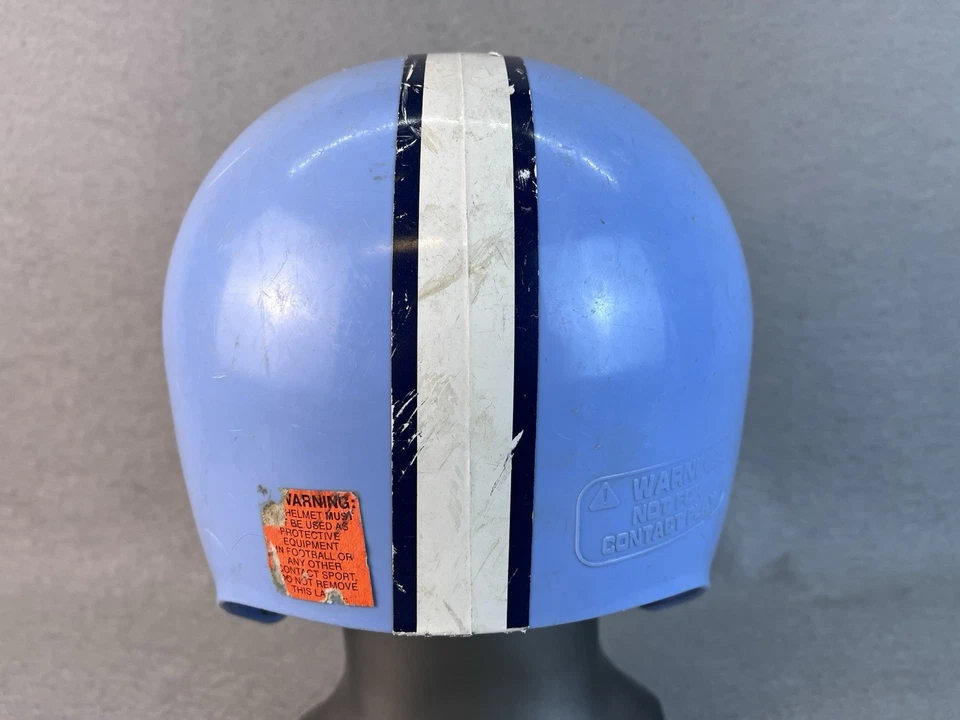 Capacete de futebol vintage Carolina do Norte salto alcatrão Franklin Sports UNC display plástico - Imagem 4 de 4