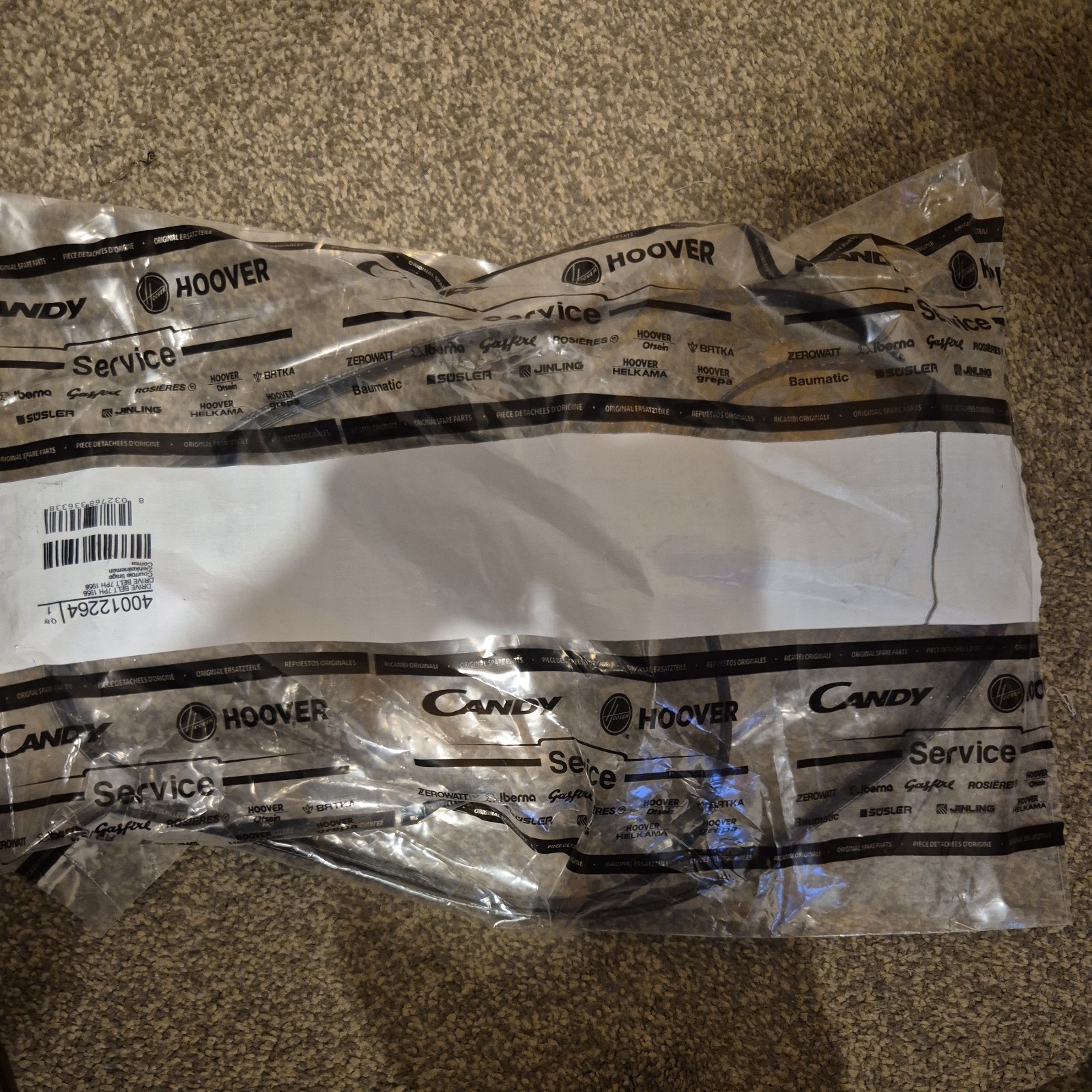CANDY HOOVER TUMBLE DRYER OPTIBELT RB PH 1956 BELT GENUINE 40012264