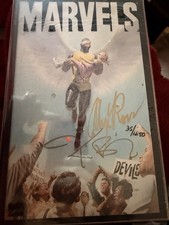 Marvels #2 Acetate 2X SIGNED by Kurt Busiek and Alex Ross (Marvel Feb. 1994) NM