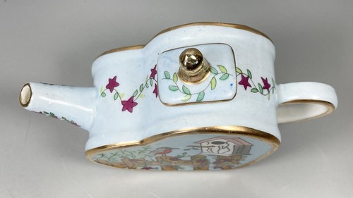 Vivian Chan Heart Shaped Miniature Teapot 2000 Robin & Birdhouse Country - Picture 7 of 11