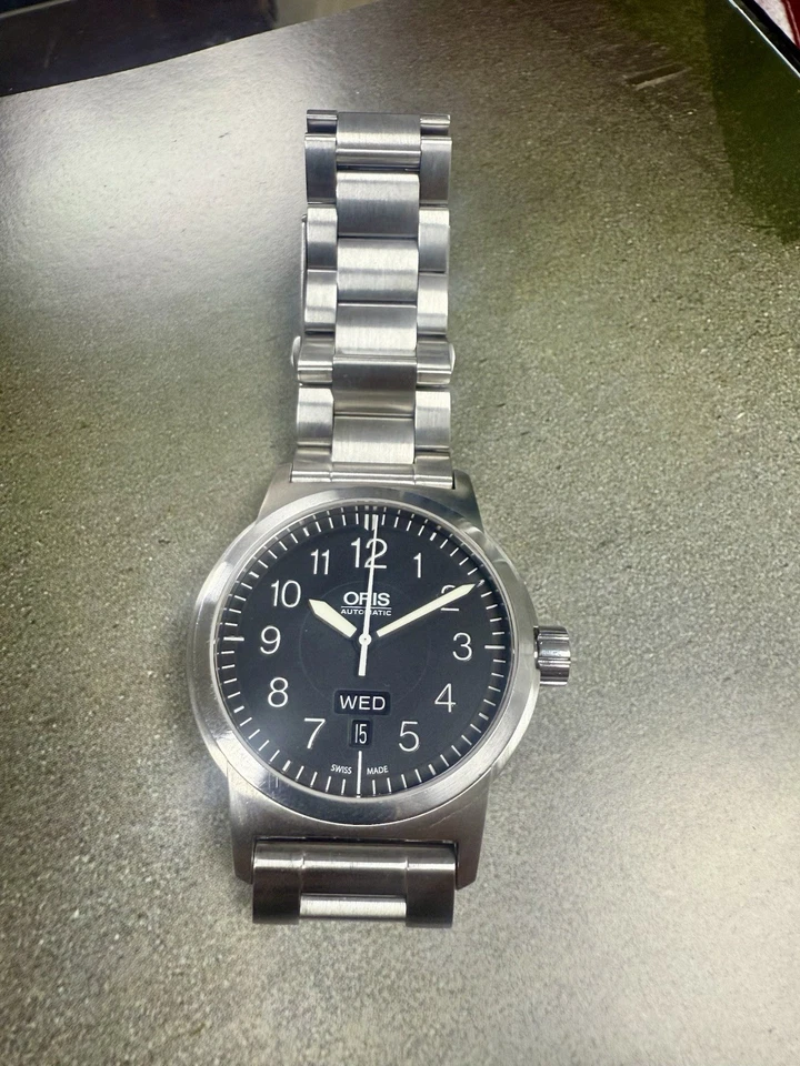 Reloj Hombre Oris BC3 Deportista Día Fecha Modelo 7640 Esfera Negra 42mm Foto 3 de 4