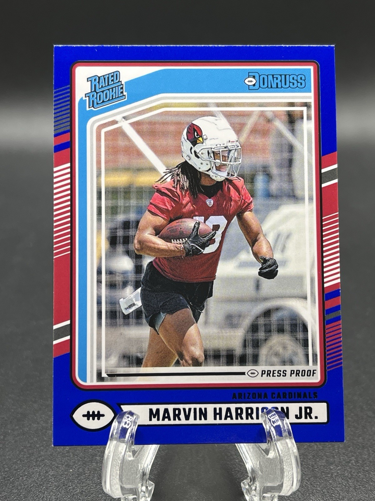 2024 Marvin Harrison Jr Panini Donruss Blue Press Proof Rated Rookie Card RC