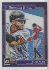 2021 Donruss Optic Diamond Kings Carolina Blue & White Prizm Ketel Marte #30 0c6