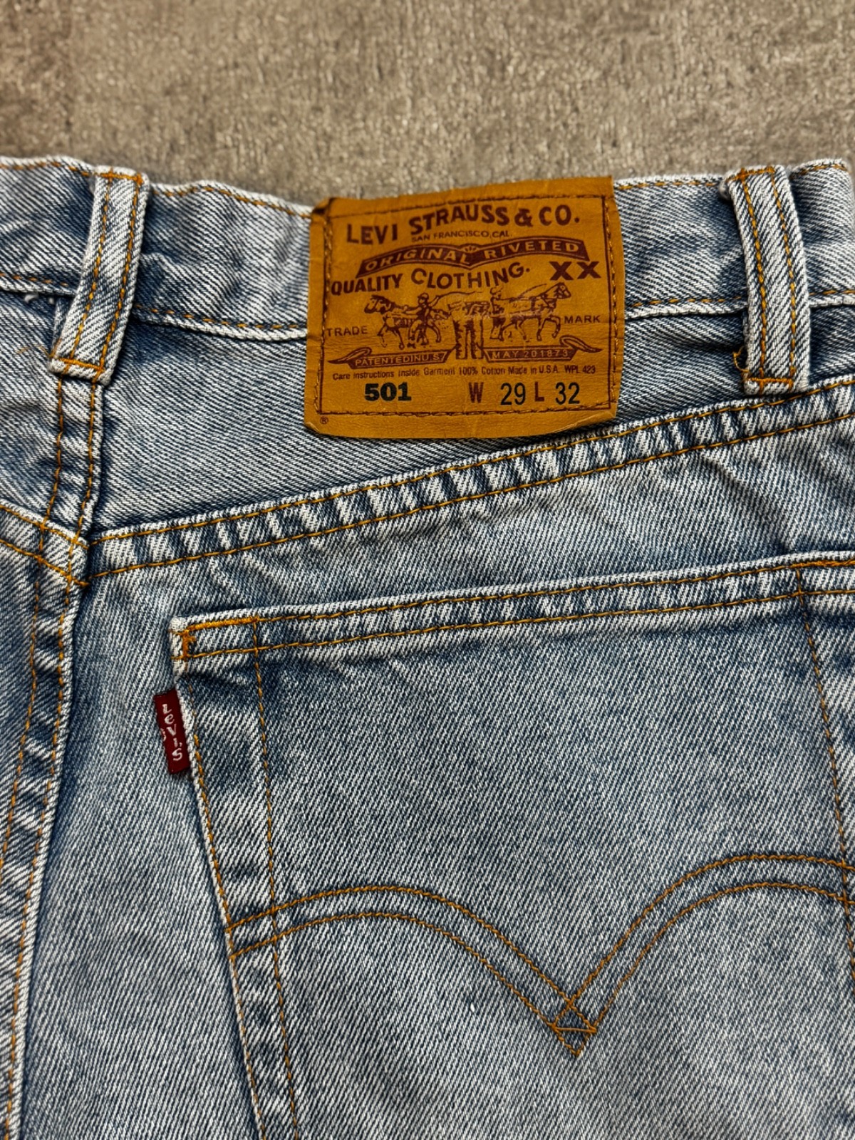 Levi's 501 Vintage Cut Off Shorts Womens W29 Made in USA High Waist Denim Shorts image 2