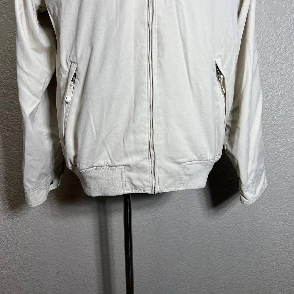 Men Gant Long Full Zip Beige Harrington Jacket Size S Foto 3 de 4