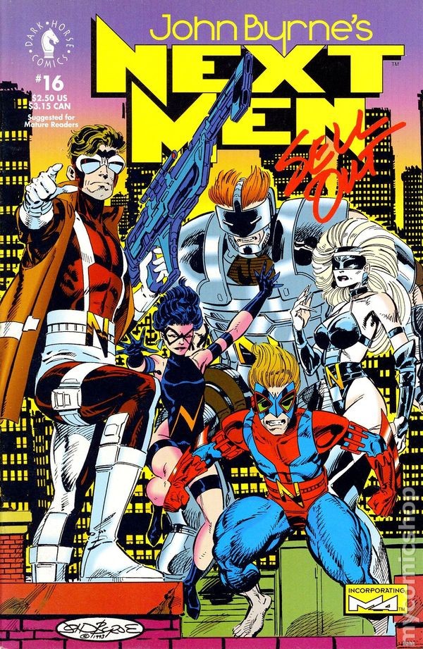 Next Men John Byrne's #16 VG 1993 Stock Image Low Grade