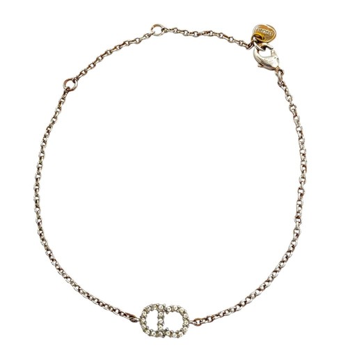 Dior Clair de Lune Bracelet Accessory CD Logo GP Rhinestone Silver CLAIR D LUNE