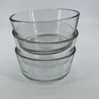 Pyrex 2 Cup 450 ML Clear Round Glass Storage/Prep Bowls Set Of 3
