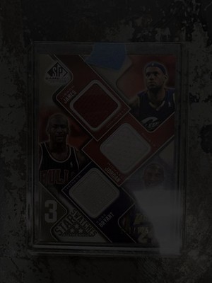 Upper Deck SP Game Used Three Star Swatches LeBron James Jordan Bryant 121/125