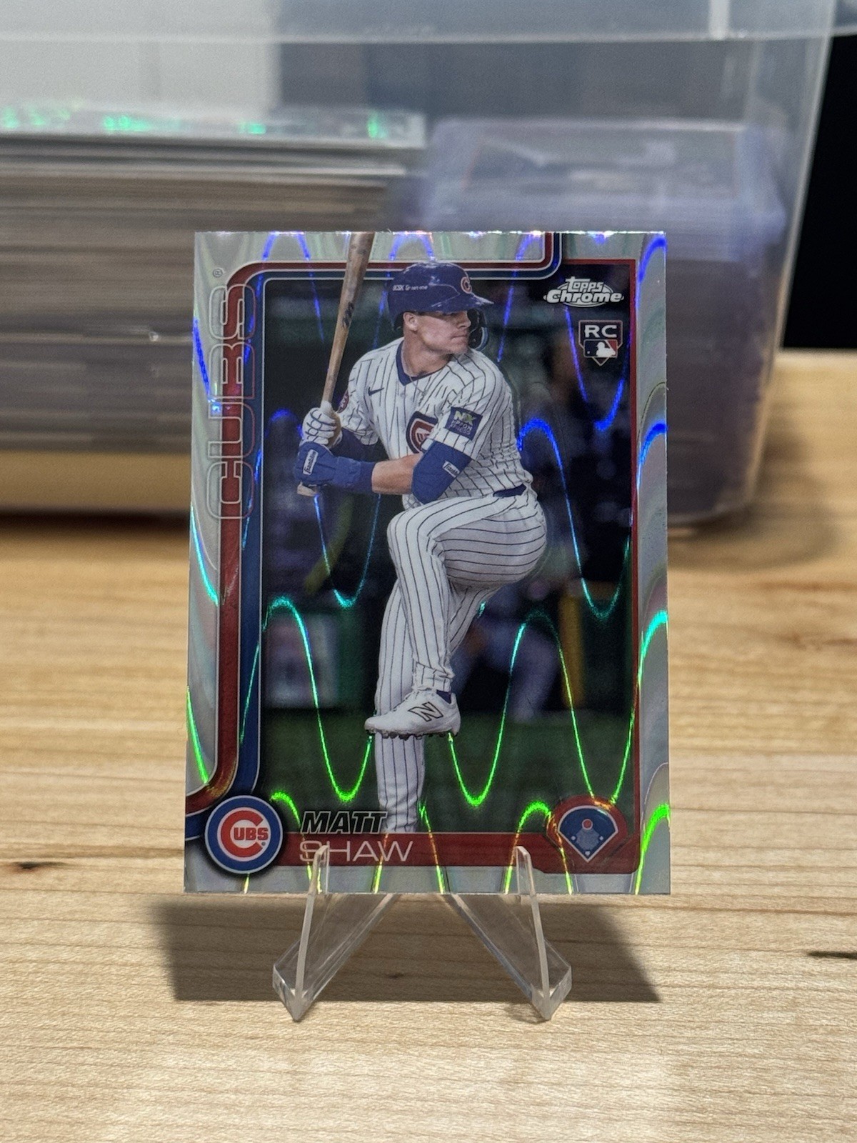 2025 Topps Chrome - Matt Shaw #219 RayWave Refractor (RC) Chicago Cubs