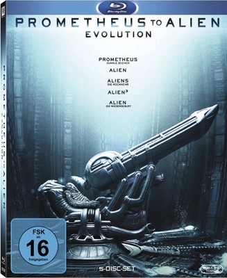 PROMETHEUS TO ALIEN EVOLUTION (5 Blu-ray Discs) Pappschuber NEU+OVP FSK 16*