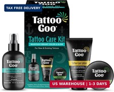 Tattoo Aftercare Kit, 3-Pcs Set, Antimicrobial Soap, Tattoo Balm, Healing Lotion