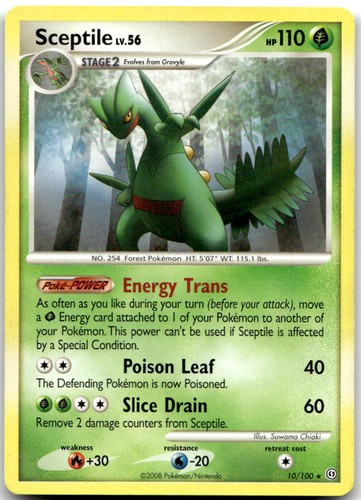 Sceptile (DP Stormfront) 10/100 Rare Deck Exclusives Pokemon Lightly Played