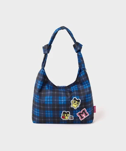 SPAO Bandai Tamagotchi Plaid Check Twisted Shoulder Bag Blue Y2K SPAKG49U01