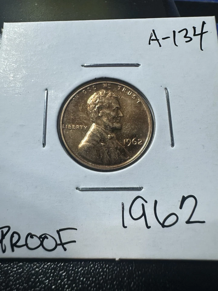1962 Proof Lincoln Penny Misalign Die/Rotated Reverse Error A-134 Railroad - Image 4 of 4