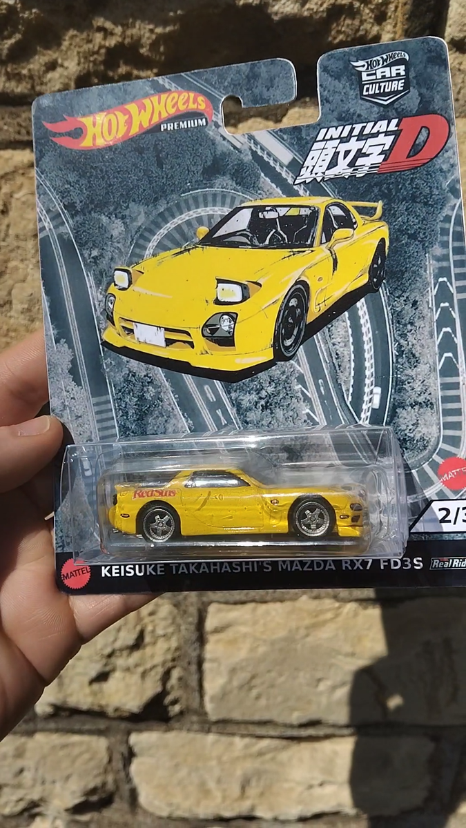 Initial D - Keiisuke's Mazda RX7 FD3S on Custom Card - Hot Wheels