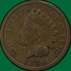1886 Type 2 Indian Head Cent Good G Coin #39724