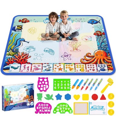 Water Doodle Mat,Painting Mat, Toddlers Drawing Writing Toys,Reusable Colorin...